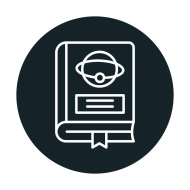 Vektör illüstrasyonu, Astronomi Kitabı simgesi  