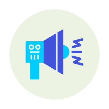 Hoparlör ve gürültü simgesi, vektör illüstrasyonu  