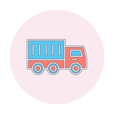 kamyon simgesi, vektör illüstrasyonu