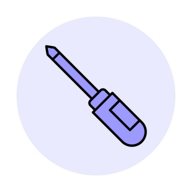 tornavida aracı izole edilmiş simge vektör çizimi