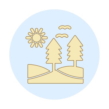forest icon, vector illustration simple design