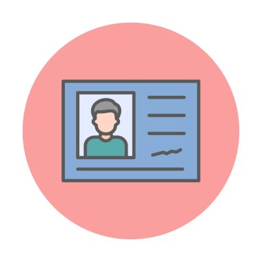 Tanımlama kartı vektör illüstrasyonu