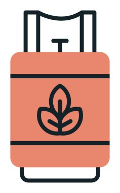 düz elektrik üretimi biyogaz simgesi