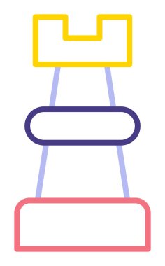 Satranç kalesi için vektör simgesi