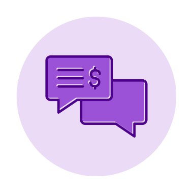 Dolar sembolü vektör çizimi tasarımı ile sohbet et 