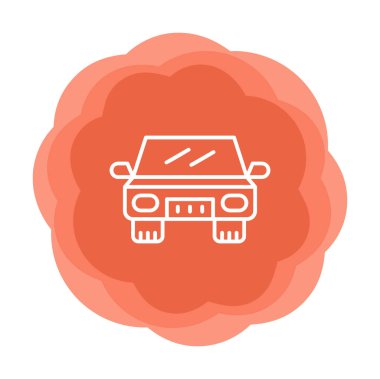 Araba düz simgesi. Vektör çizim 