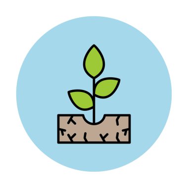 filizlenme simgesi, vektör illüstrasyonu  