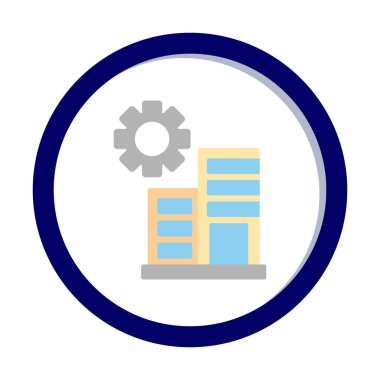 Bakım daireleri simge vektör illüstrasyonu 