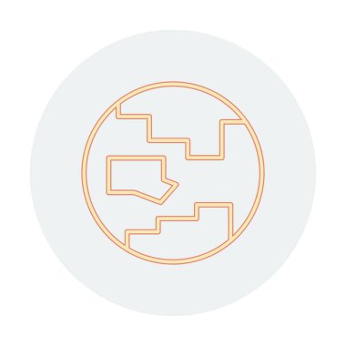 earth icon, vector illustration simple design