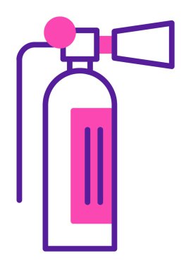 düz basit yangın söndürücü simgesi tasarımı