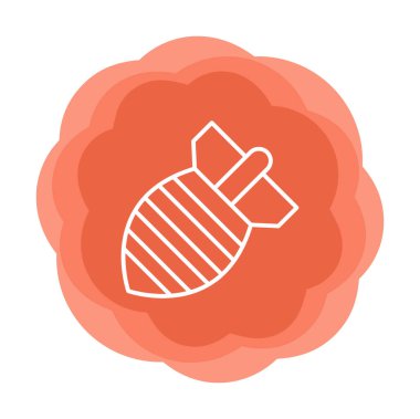 Kafatası vektör illüstrasyonlu bomba simgesi