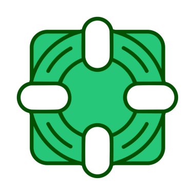 Bir cankurtaran simgesinin vektör illüstrasyonu