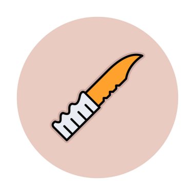 Basit düz bıçak ikonu vektör çizimi 