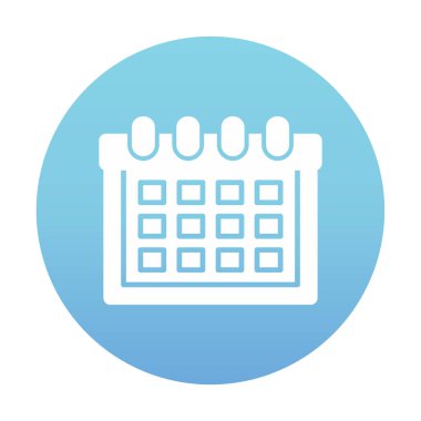 Takvim simgesi, vektör illüstrasyonu basit tasarım