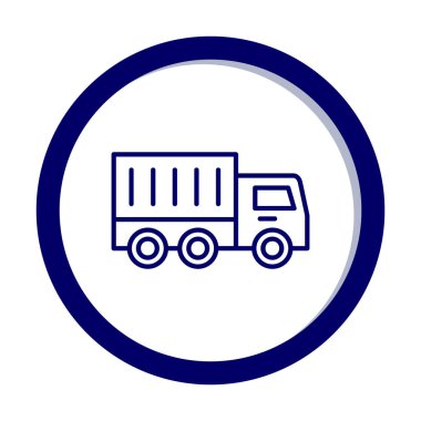 kamyon simgesi, vektör illüstrasyonu