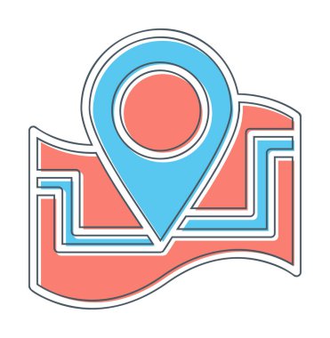 harita işareti simgesi. vektör çizim 