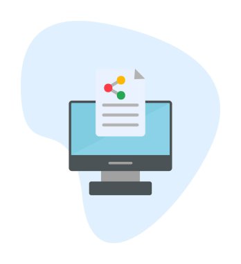 Simge paylaşım vektörlü düz bilgisayar