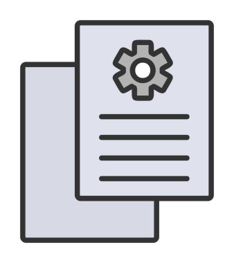 Çalışma Raporu. Web simgesi basit illüstrasyon