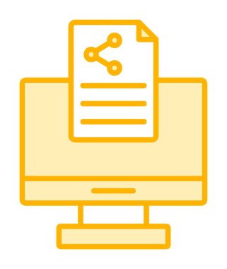 Simge paylaşım vektörlü düz bilgisayar