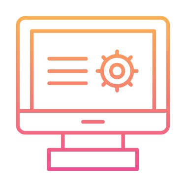 grafik, araştırma simgesi, vektör illüstrasyon tasarımı ile bilgisayar monitörü