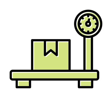 ölçekli düz simge, vektör illüstrasyonu