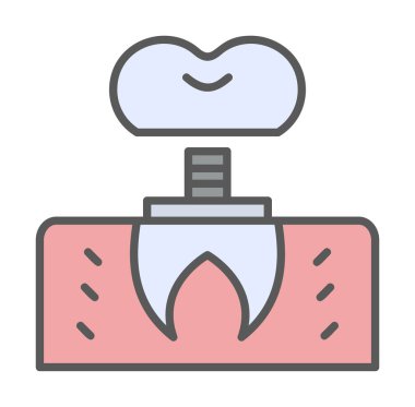 Dentistry implant icon outline vector. Dental tooth. 