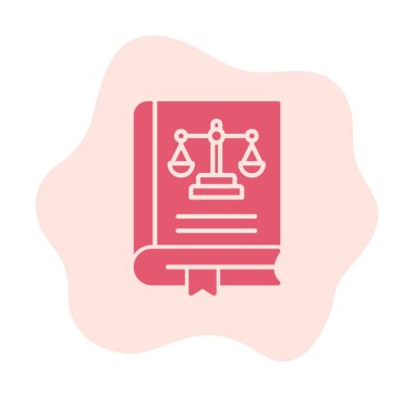 Hukuk kitabı. Web simgesi basit illüstrasyon 