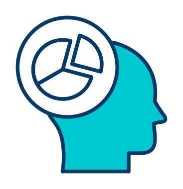 Basit Pasta Grafiği simgesi, vektör illüstrasyonu