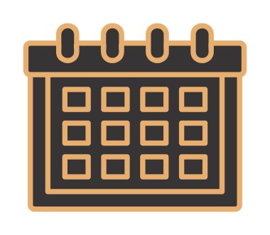 Takvim simgesi, vektör illüstrasyonu basit tasarım