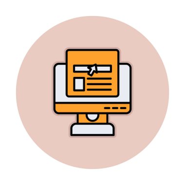 çevrimiçi haber simgesi vektör illüstrasyonu               