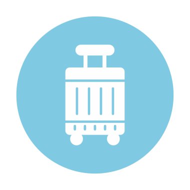 bavul ikonu vektör illüstrasyonu 