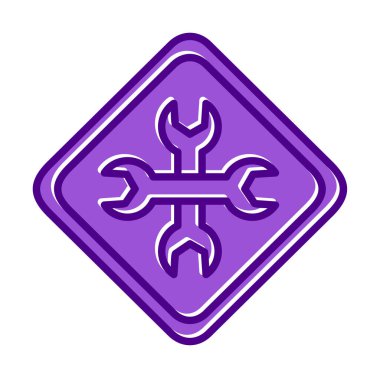 Yapı simgesi vektör illüstrasyonu. Bakımın vektör logosu                              