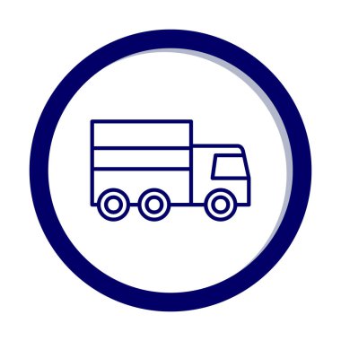 kamyon simgesi, vektör illüstrasyonu