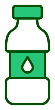 su şişesi simgesi, vektör illüstrasyonu    