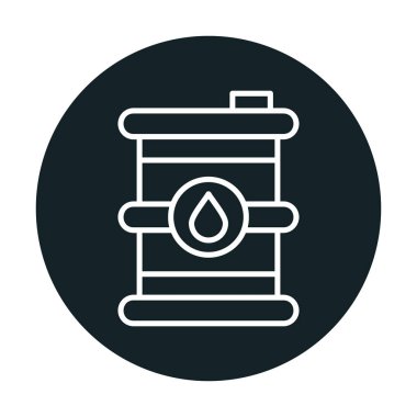 Petrol varil web simgesi, vektör çizim