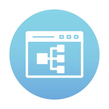 Çevrimiçi Akış Çizelgesi modern simgesinin vektör illüstrasyonu                  