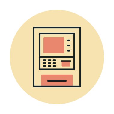 atm simge vektör illüstrasyonu 