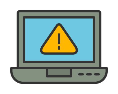 uyarı simgesi olan dizüstü bilgisayar 
