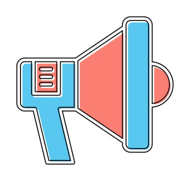 megafon simgesi, vektör illüstrasyonu