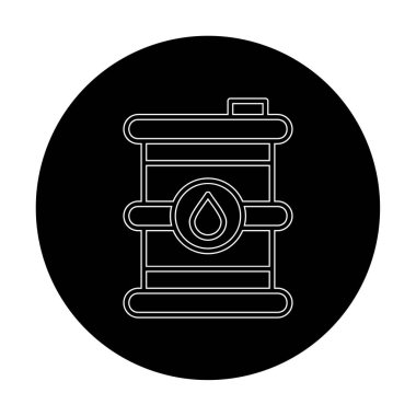 Petrol varil web simgesi, vektör çizim