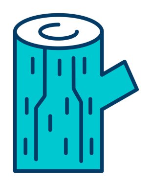 Ahşap ağ simgesi, vektör illüstrasyonu 