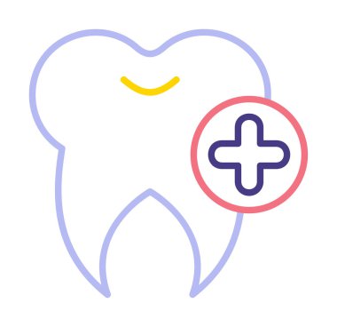  Diş simgesi, vektör çizimi  