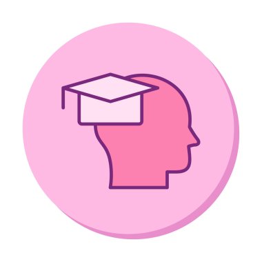 Basit düz eğitim ikonu vektör illüstrasyon tasarımı