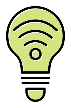 Ampul Ağı simgesi basit bir çizim. Akıllı Ampul                                                     
