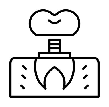 Dentistry implant icon outline vector. Dental tooth. 