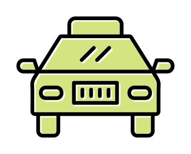 taksi simgesi vektör illüstrasyonu 