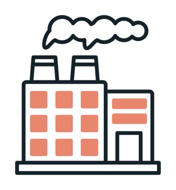Factory icon, vector illustration simple design