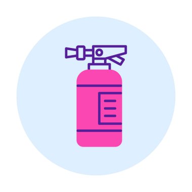 düz basit yangın söndürücü simgesi tasarımı