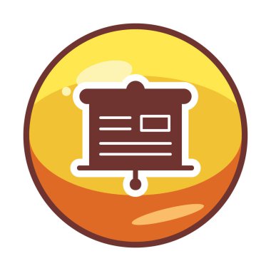 Sunum tahtası simgesi, vektör illüstrasyonu