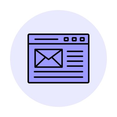 Basit düz bilgisayar e- posta iletisi vektörü